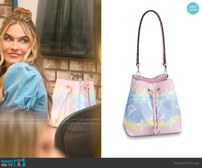Louis Vuitton Neo Noe Giant Monogram Shoulder Bag worn by Chrishell Stause on Selling Sunset