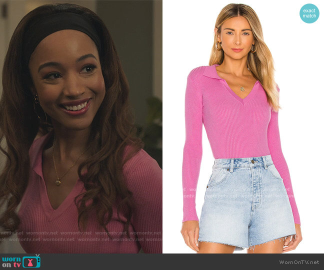 Lovers and Friends Natalia Knit Top worn by Tabitha Tate (Erinn Westbrook) on Riverdale