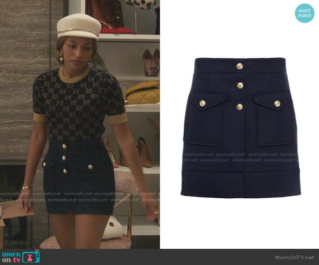 Maje Jana Skirt worn by Monet de Haan (Savannah Lee Smith) on Gossip Girl