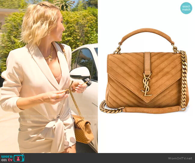 Saint Laurent College Chain Bag worn by Mary Fitzgerald on Selling Sunset