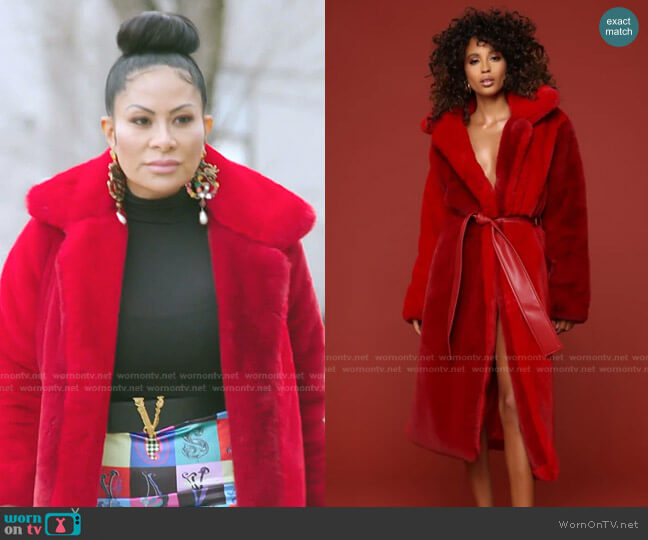 Fashionnova Never Get Cold Fur Coat worn by Jen Shah on The Real Housewives of Salt Lake City