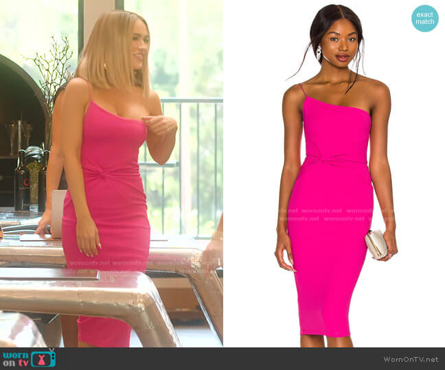 Nookie Lust One Shoulder Midi Dress worn by Chrishell Stause on Selling Sunset