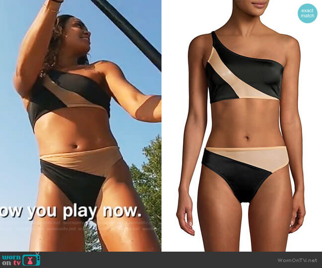 Norma Kamali Snake Mesh Bra Swim Top worn by Michelle Young on The Bachelorette