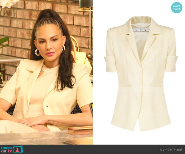 Off-White Off-White Short-Sleeved Jacket worn by Amanza Smith on Selling Sunset