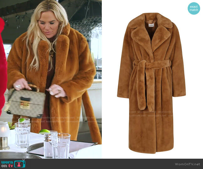 P.A.R.O.S.H. Faux-Fur Belted Coat worn by Heather Gay on The Real Housewives of Salt Lake City