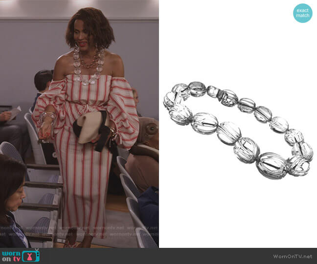 Patricia von Musulin Lucite Bead Necklace worn by Lisa Todd Wexley (Nicole Ari Parker) on And Just Like That