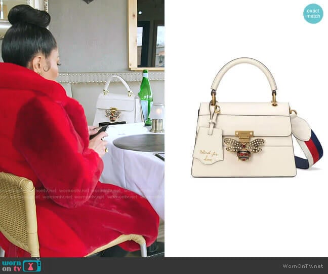 Gucci Queen Margaret Top Handle Leather Satchel worn by Jen Shah on The Real Housewives of Salt Lake City