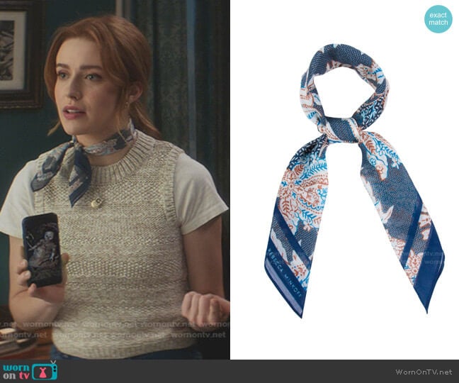 Rebecca Minkoff Paisley Bandana worn by Nancy Drew (Kennedy McMann) on Nancy Drew