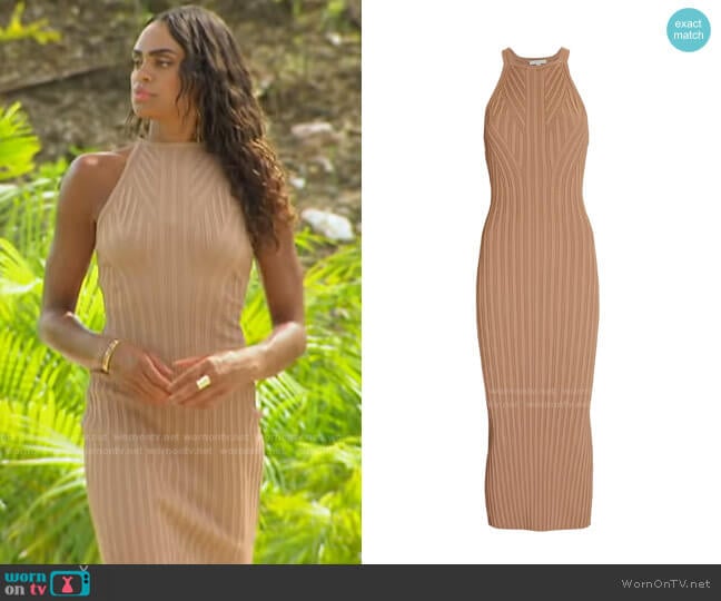 The Sei Rib Knit Midi Tank Dress worn by Michelle Young on The Bachelorette