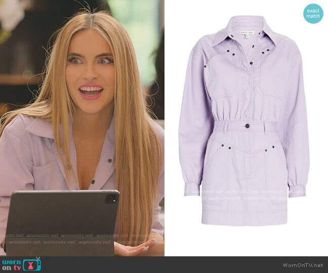 Shona Joy Chiara Utility Mini Dress worn by Chrishell Stause on Selling Sunset