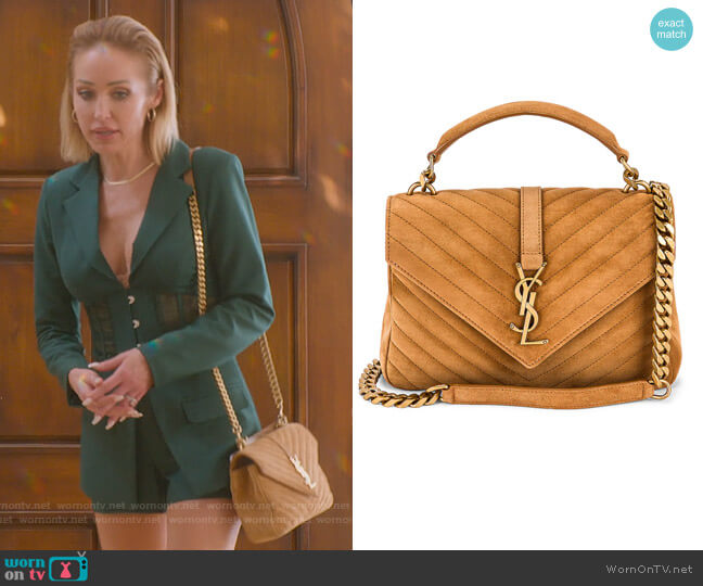Saint Laurent Medium College Chain Bag worn by Mary Fitzgerald on Selling Sunset