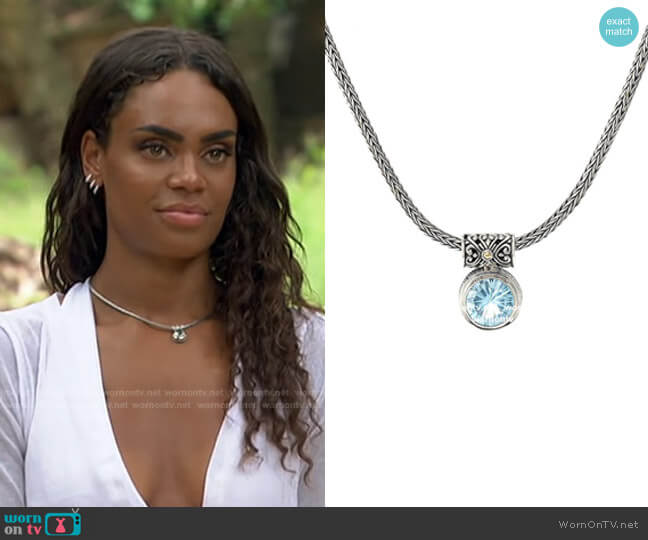 Samuel B Droplet Necklace worn by Michelle Young on The Bachelorette