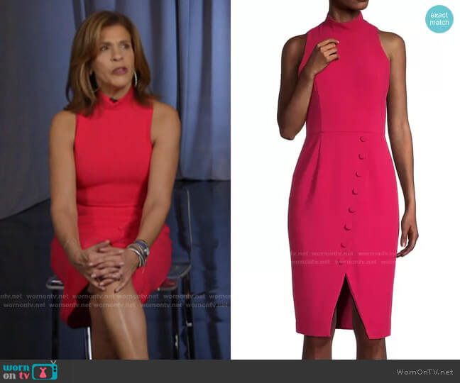 Black Halo Sofie Mockneck Sheath Dress worn by Hoda Kotb on Today
