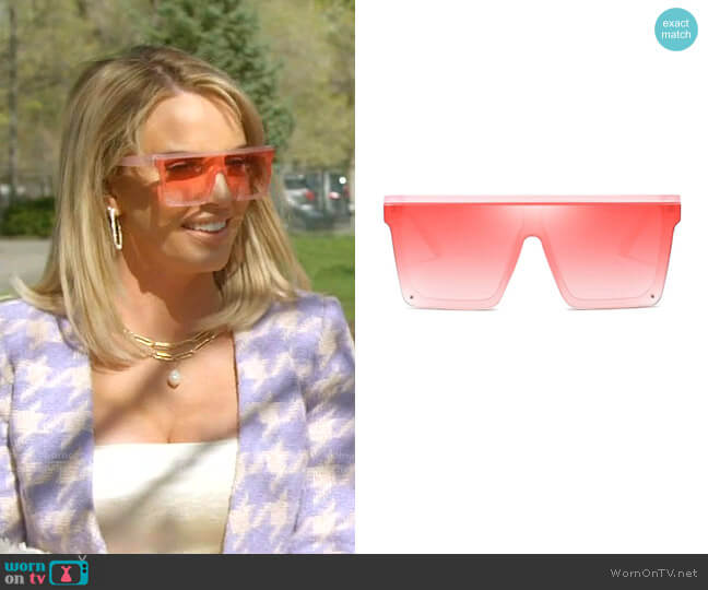 Dollger Square Oversized Sunglasses worn by Whitney Rose on The Real Housewives of Salt Lake City