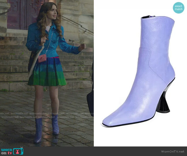 Dorateymur Stainless Boots worn by Emily Cooper (Lily Collins) on Emily in Paris