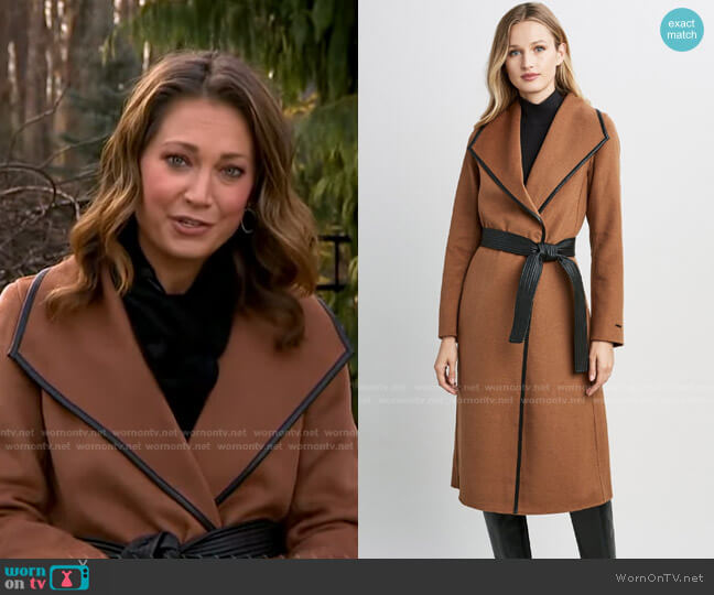 Tahari Juliette Coat worn by Ginger Zee on Good Morning America