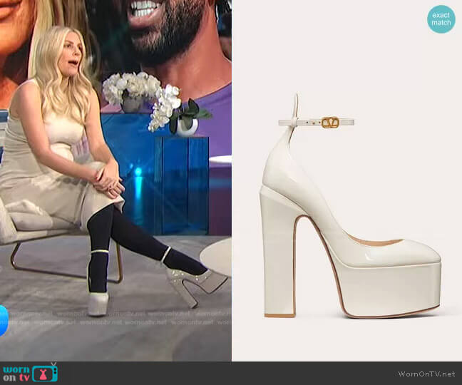 Valentino Tan-Go Platform Sandals worn by Morgan Stewart on E! News