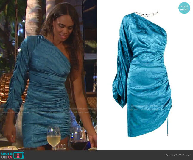 The Attico one-shoulder asymmetric dress worn by Michelle Young on The Bachelorette