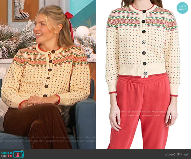 The Great The Vintage Cardigan worn by Amanda Kloots on The Talk