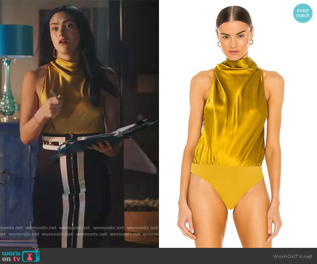 The Sei Halter Bodysuit worn by Veronica Lodge (Camila Mendes) on Riverdale