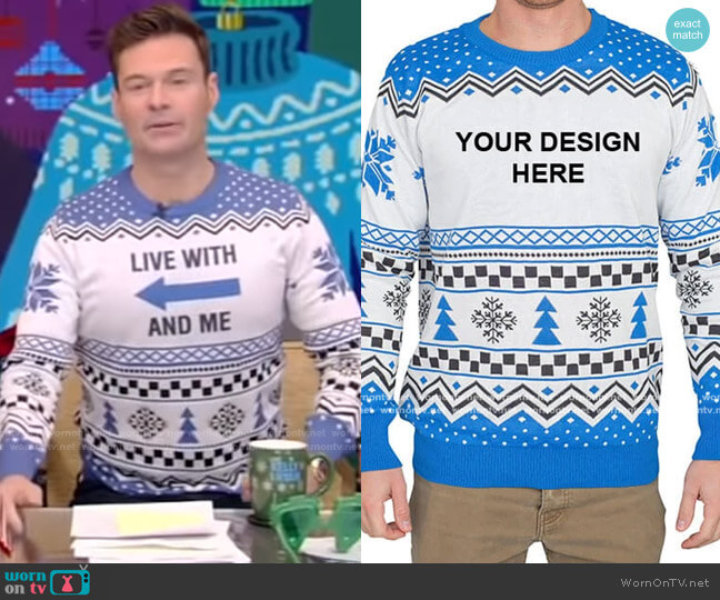 Ugly Christmas Sweater Custom Poly-Knit Logo Christmas Sweater