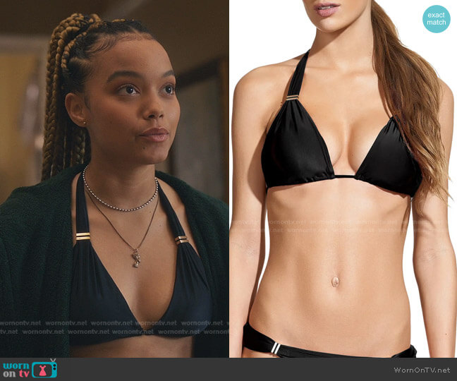 Vix Swimwear Bia Bikini Top worn by Zoya Lott (Whitney Peak) on Gossip Girl