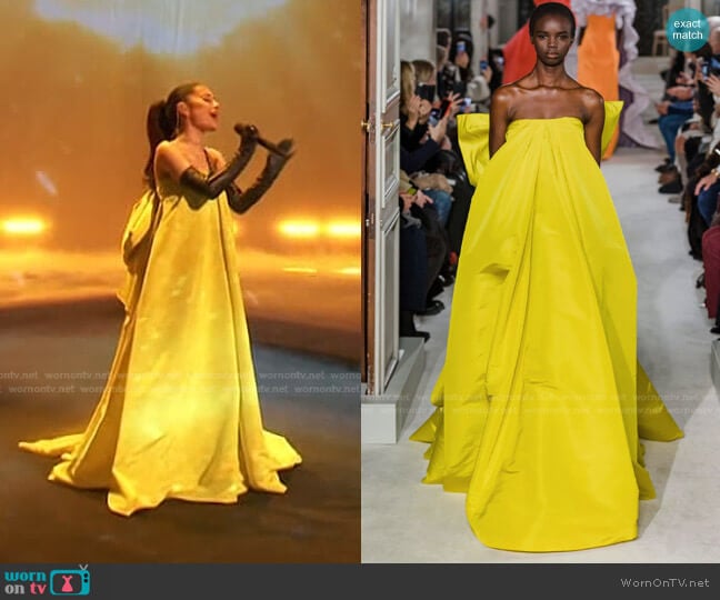 Valentino Spring 2019 Couture worn by Ariana Grande on The Voice