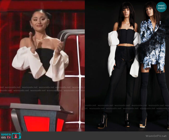 Vera Wang Spring 2021 Collection worn by Ariana Grande on The Voice