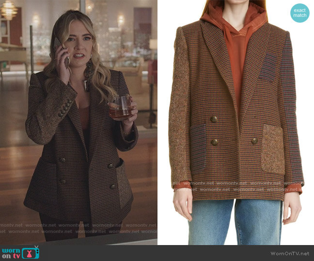 Veronica Beard Faustine Dickey Jacket worn by Amanda Carrington (Eliza Bennett) on Dynasty
