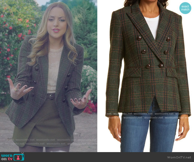 Veronica Beard Miller Dickey Virgin Wool Blazer worn by Fallon Carrington (Elizabeth Gillies) on Dynasty