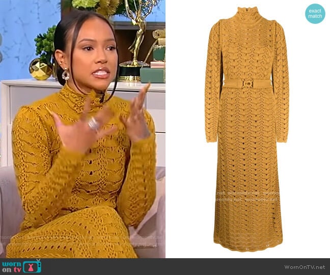 Zimmermann Concert long-sleeve knitted midi dress