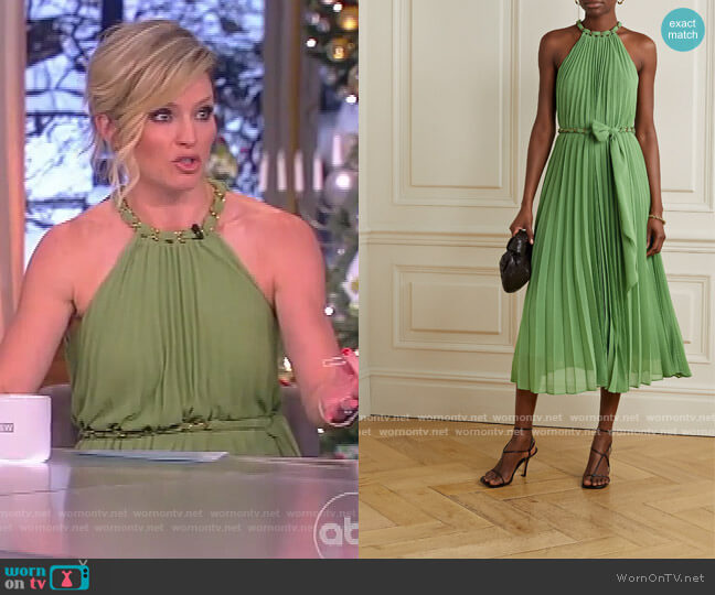 Zimmermann Sunray Pleated Dress worn by Sara Haines on The View