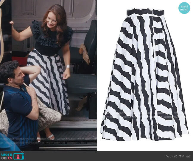 Alaia Stripe Skirt worn by Charlotte York (Kristin Davis) on And Just Like That