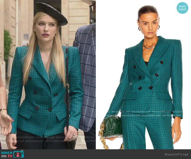 Alexandre Vauthier Double Breasted Blazer worn by Camille (Camille Razat) on Emily in Paris