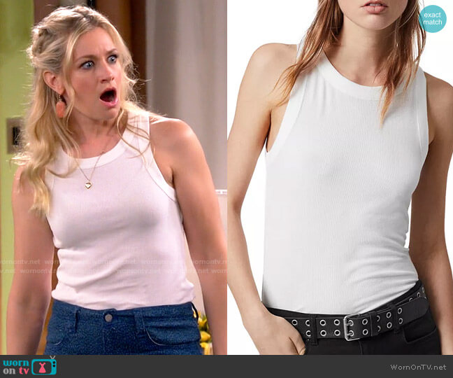 All Saints Rina Tank worn by Gemma (Beth Behrs) on The Neighborhood