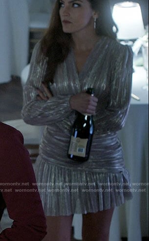 Allegra’s metallic long sleeved dress on The Flash