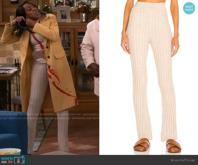 Anine Bing Val Pants worn by Tina Butler (Tichina Arnold) on The Neighborhood