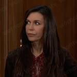 Anna’s red paisley print blouse on General Hospital