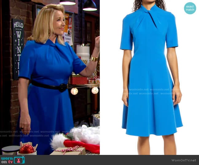 Black Halo Zana Dress worn by Nikki Reed Newman (Melody Thomas-Scott) on The Young and the Restless