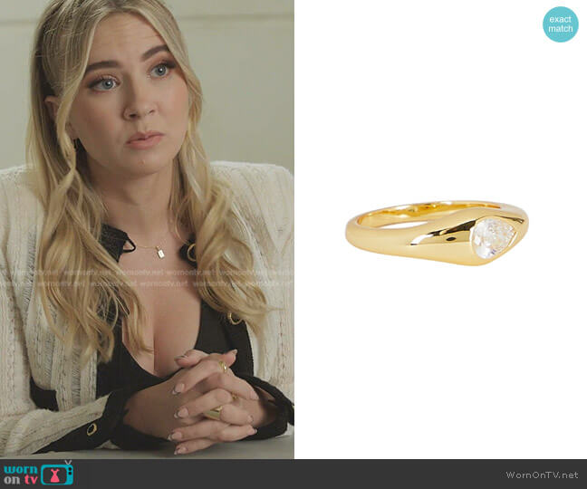 Bonheur Jewelry Babette Cigar Band Ring worn by Amanda Carrington (Eliza Bennett) on Dynasty