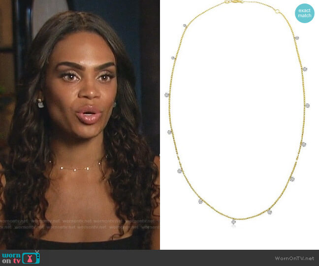 Brevani Dashing Diamonds Necklace worn by Michelle Young on The Bachelorette
