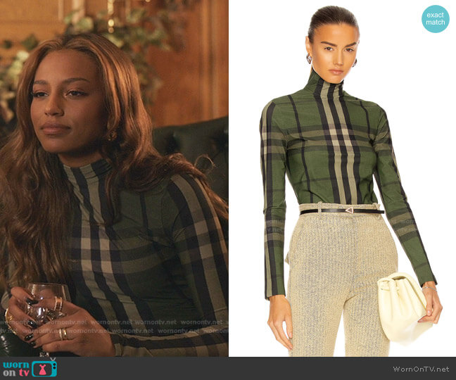 Burberry Emery Check Top worn by Monet de Haan (Savannah Lee Smith) on Gossip Girl