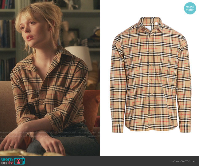 Burberry Simpson Archive Plaid Shirt worn by Audrey Hope (Emily Alyn Lind) on Gossip Girl