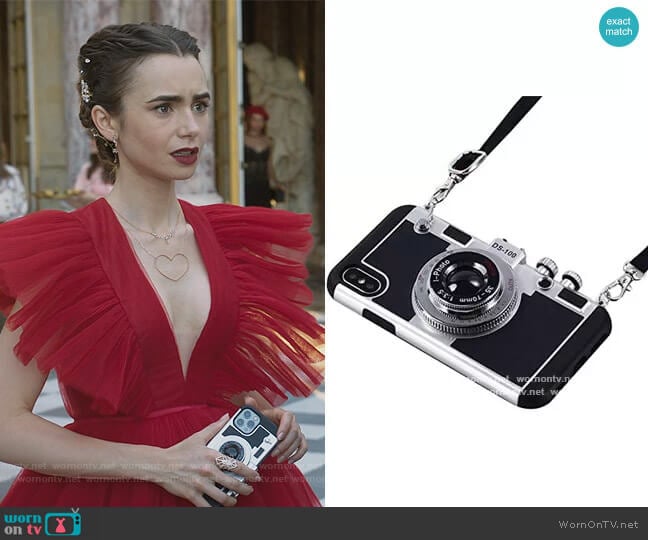 Awsaccy Camera Design Iphone Case worn by Emily Cooper (Lily Collins) on Emily in Paris