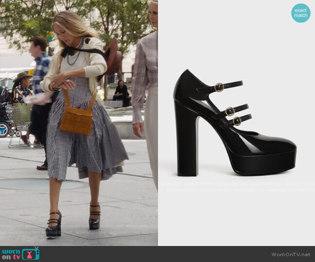 Celine Melody Tri Buckle Pumps worn by Carrie Bradshaw (Sarah Jessica Parker) on And Just Like That