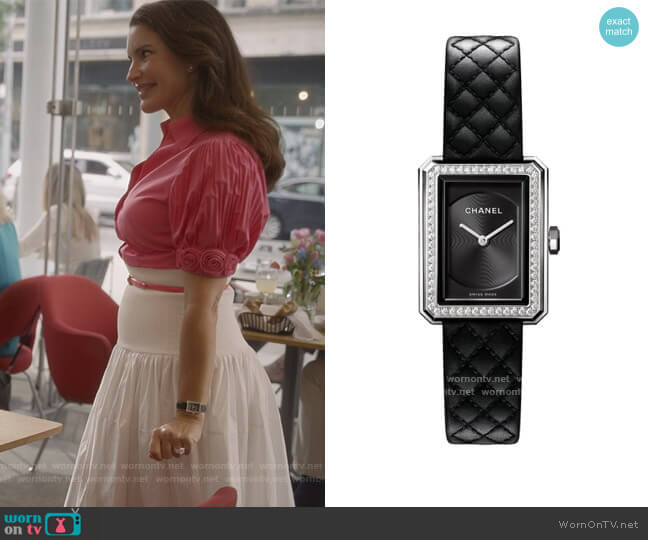 Chanel Boyfriend Watch worn by Charlotte York (Kristin Davis) on And Just Like That