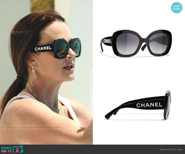 Chanel Square Sunglasses worn by Kyle Richards on The Real Housewives Ultimate Girls Trip