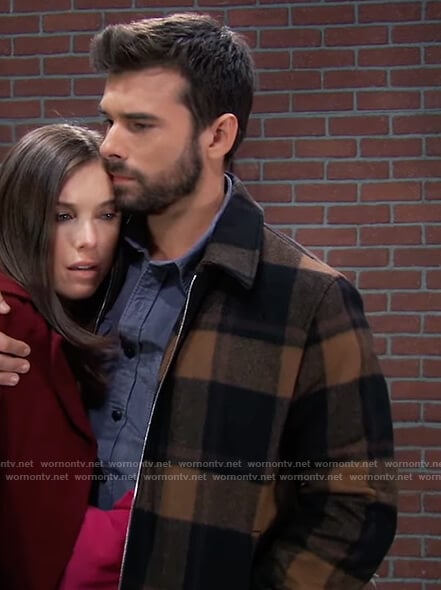 Chase’s brown checked jacket on General Hospital