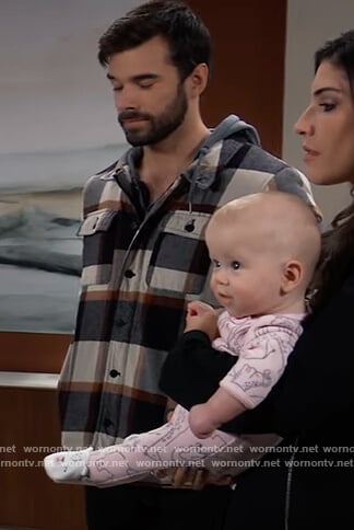 Chase’s plaid hooded jacket on General Hospital