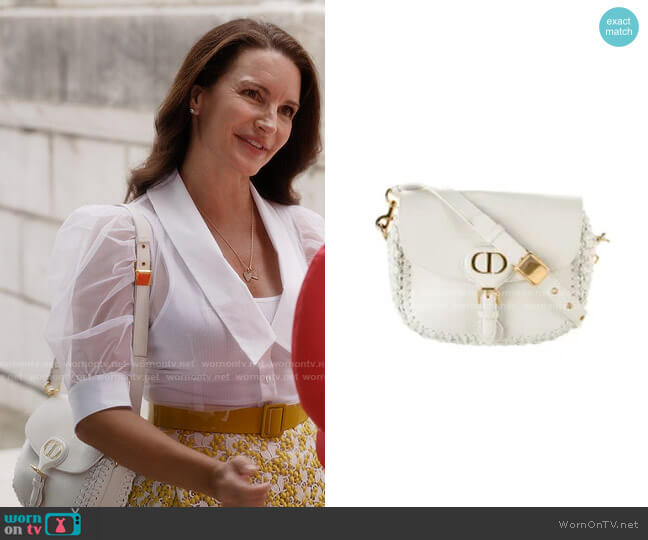 Christian Dior Medium Bobby Bag with Whipstitched Seams worn by Charlotte York (Kristin Davis) on And Just Like That